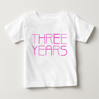 T-shirt Pour Bébé Anniversaire de la fille : Trois ans