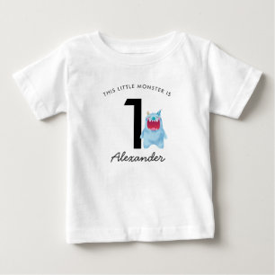 T-shirt Pour Bébé Anniversaire de Little Blue Monster   N'importe qu