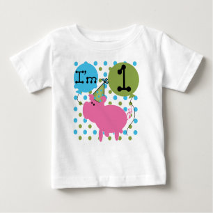 T-shirt Pour Bébé Anniversaire de porc de partie premier