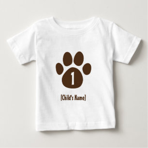 T-shirt Pour Bébé Anniversaire d'empreinte de patte