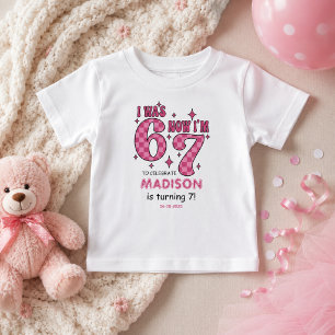 T-shirt Pour Bébé Anniversaire drôle de 7 ans Fête "J'avais 6 ans,
