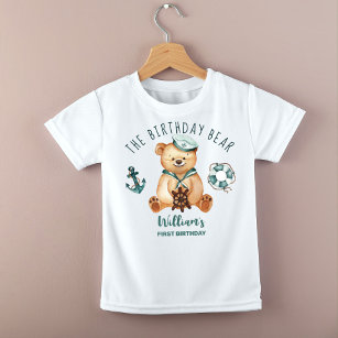 T-shirt Pour Bébé Anniversaire garçon nautique peluche