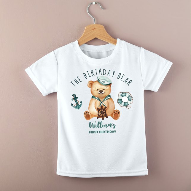 T-shirt Pour Bébé Anniversaire garçon nautique peluche (Créateur téléchargé)