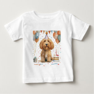 T-shirt Pour Bébé Anniversaire Goldendoodle Chien
