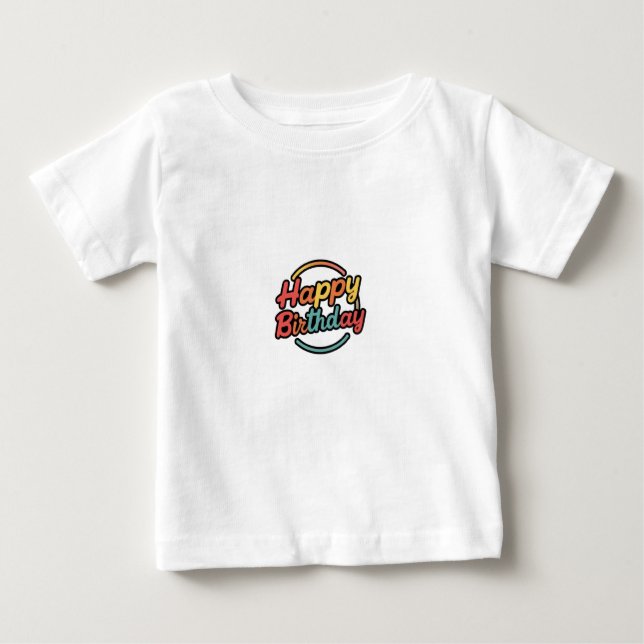 T-shirt Pour Bébé anniversaire heureux (Devant)