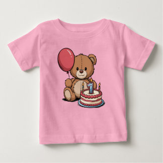 T-shirt Pour Bébé anniversaire minimaliste 1 an