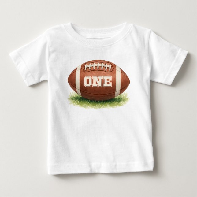 T-shirt Pour Bébé Anniversaire numéro un thème football américain (Devant)