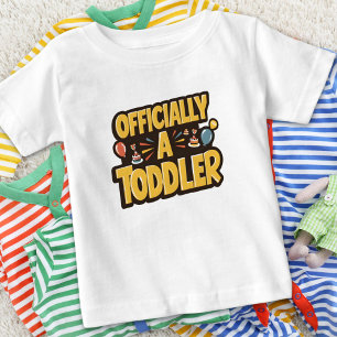 T-shirt Pour Bébé Anniversaire "Officiellement un tout-petit"