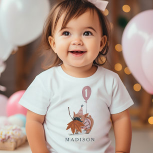 T-shirt Pour Bébé Anniversaire Paw-ty mignon chiot chien Carlin sur