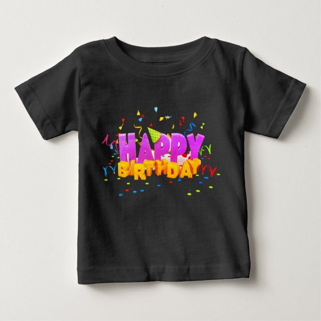 T-shirt Pour Bébé Anniversaire présent (Devant)