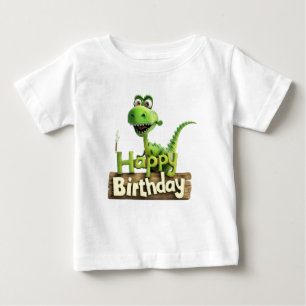 T-shirt Pour Bébé Anniversaire Princesse Dinosaure – Panneau de fête