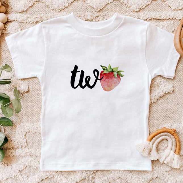T-shirt Pour Bébé Anniversaire Strawberry TWO (Créateur téléchargé)