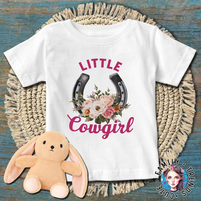 T-shirt Pour Bébé Annonce de grossesse sur le thème western Little C (Créateur téléchargé)