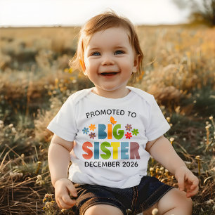 T-shirt Pour Bébé Annonce de promotion à grande sœur
