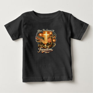 T-shirt Pour Bébé Anthem de la Liberté Vinyl Croix