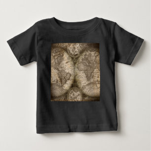 T-shirt Pour Bébé Antique Historique Ancien Monde Atlas Continents
