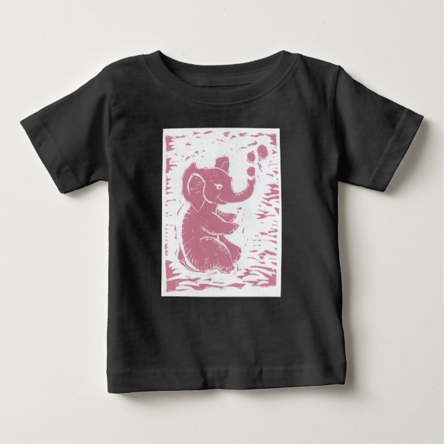 T-shirt Pour Bébé Appart hotel Girl's Pink Elephant Baby (Devant)