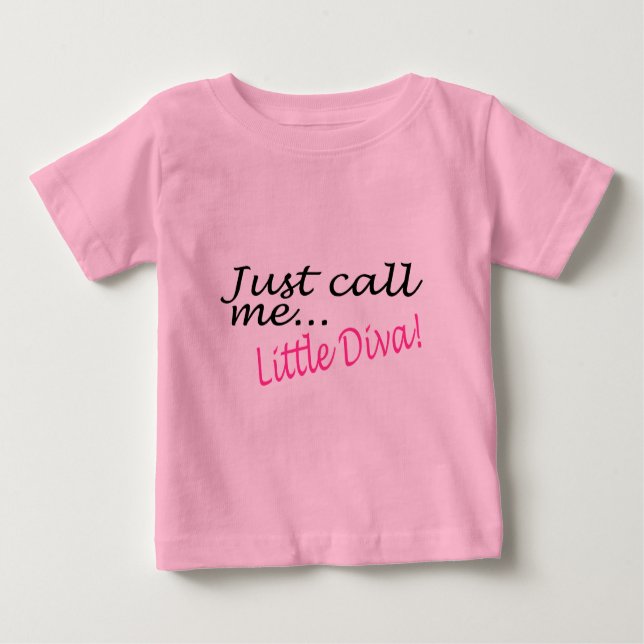 T-shirt Pour Bébé Appelle-Moi Little Diva (Devant)