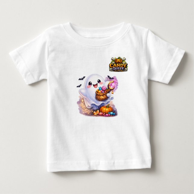 T-shirt Pour Bébé Application Candy Quest 'Boo' pour tout-petits (Devant)