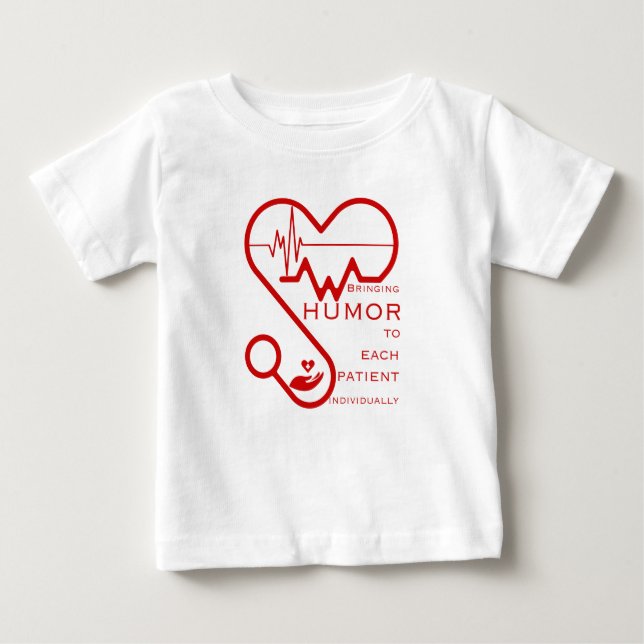 T-shirt Pour Bébé Apporter l'humour à chaque patient individuellemen (Devant)