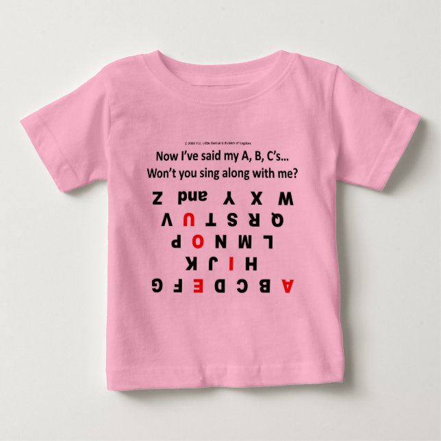 T-shirt Pour Bébé Apprendre mes ABC (Y.U. Little Genius) - (Révisé) (Devant)
