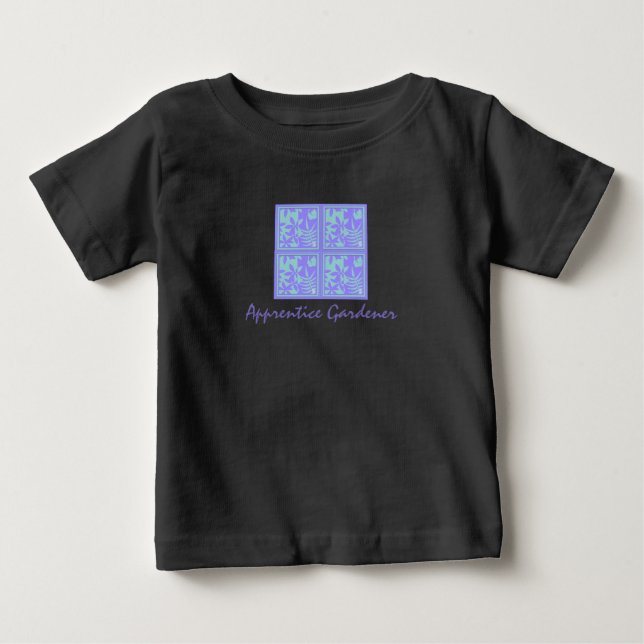 T-shirt Pour Bébé Apprentice Gardener (choix de couleurs vifs) (Devant)