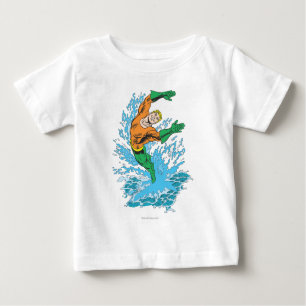 T-shirt Pour Bébé Aquaman Leaps in Wave