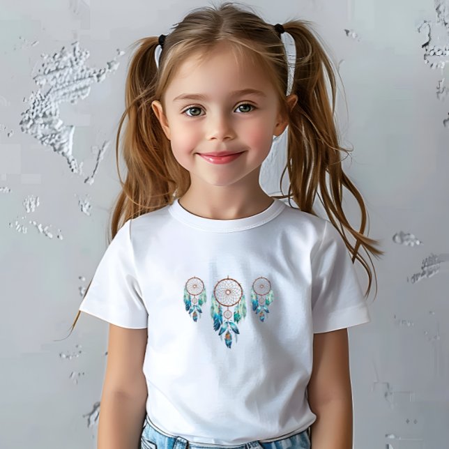 T-shirt Pour Bébé Aquamarine Baby shower Dreamcatcher (Aquamarine Watercolor Dreamcatcher Baby Shower Baby T-Shirt)