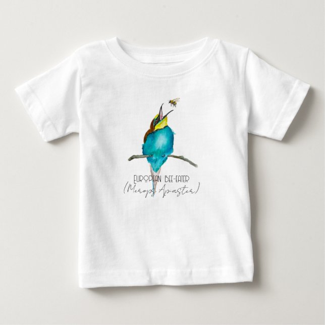 T-shirt Pour Bébé Aquarelle (Abeille européenne) (Devant)