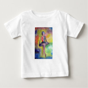 T-shirt Pour Bébé Aquarelle Ballerina Space BabyT-shirt