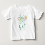 T-shirt Pour Bébé Aquarelle de bouquet Succulente | Top Flower Girl<br><div class="desc">Par Honey & Birch Studios</div>