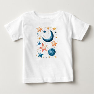 T-shirt Pour Bébé Aquarelle des rêves célestes