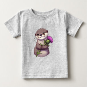 T-shirt Pour Bébé Aquarelle et chardon
