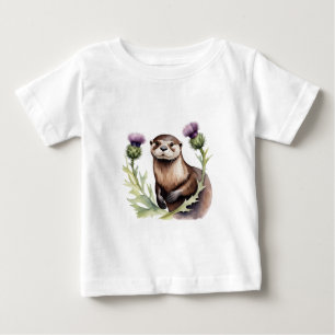 T-shirt Pour Bébé Aquarelle et chardons