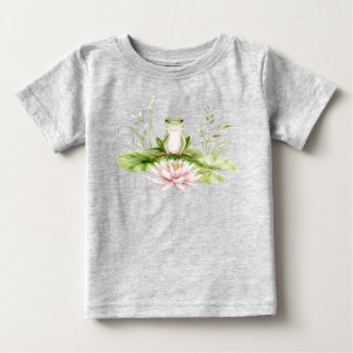 T-shirt Pour Bébé Aquarelle Grenouille verte