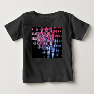 T-shirt Pour Bébé Aquarelle jolie violette, gris cendré et noire