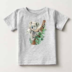 T-shirt Pour Bébé Aquarelle mignonne Australien Koala ours bébé 