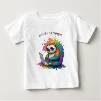 Aquarelle Rainbow Cute Sloth Computing