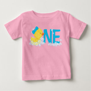 T-shirt Pour Bébé Aquarelle rose Caoutchouc Un 1er anniversaire bébé