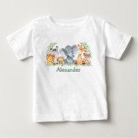 Aquarelle Safari bébé animaux éléphant