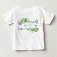 Aquarelle Terrarium en verre Baby shower de succul