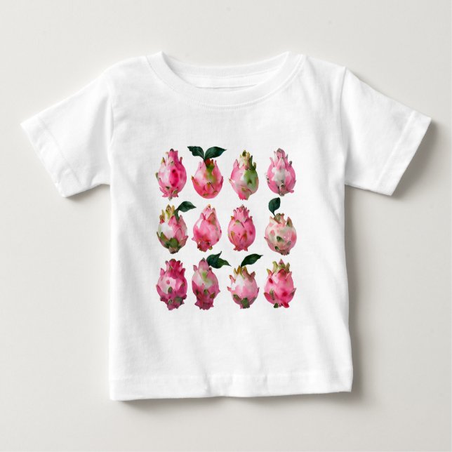 T-shirt Pour Bébé Aquarelle Tropicale Pitaya