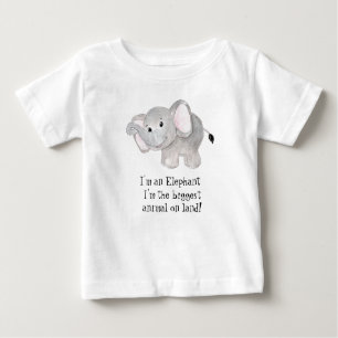 T-shirt Pour Bébé Aquarelle Whimsical Elephant