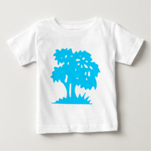 T-shirt Pour Bébé Arbre à dessin - bleu ciel