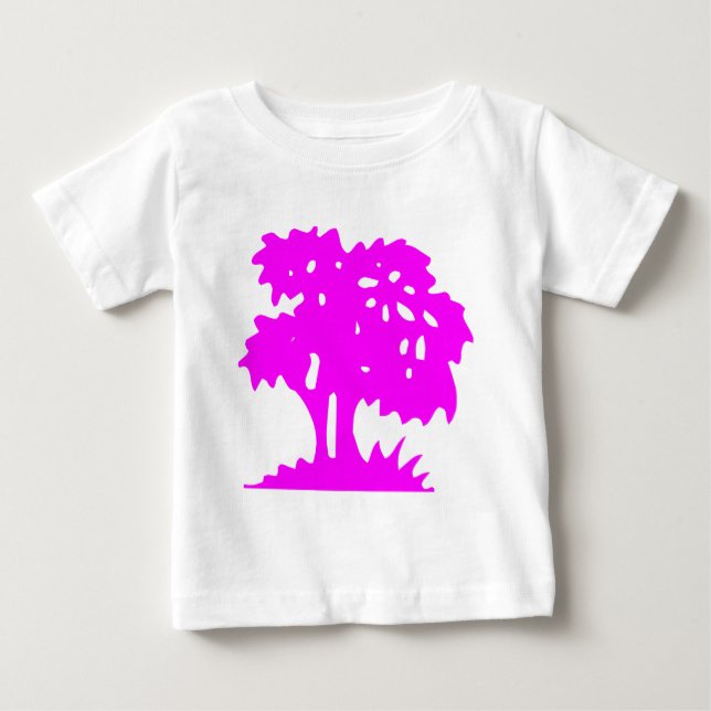 T-shirt Pour Bébé Arbre à dessin - magenta (Devant)