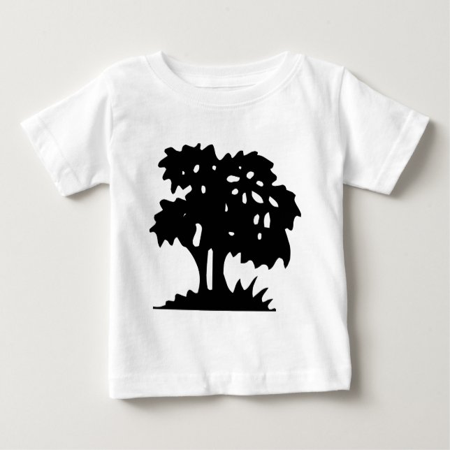 T-shirt Pour Bébé Arbre à dessin - Noir (Devant)