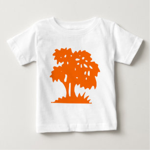 T-shirt Pour Bébé Arbre à dessin - Orange