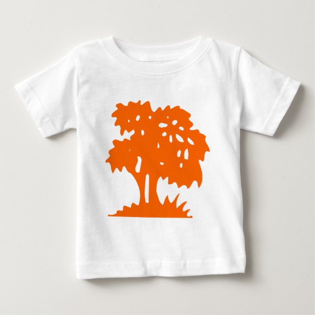 T-shirt Pour Bébé Arbre à dessin - Orange (Devant)