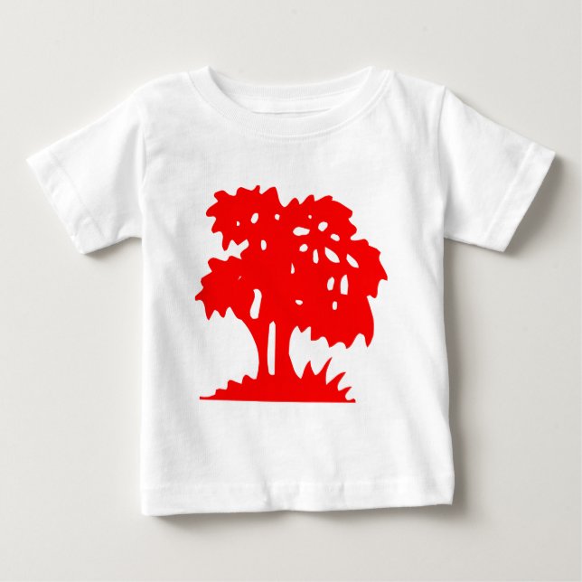 T-shirt Pour Bébé Arbre à dessin - Rouge (Devant)