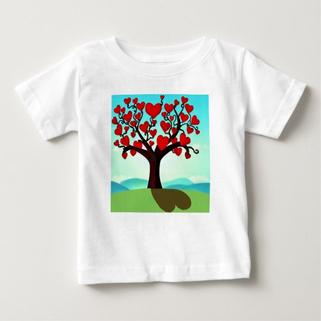 T-shirt Pour Bébé  Arbre d’amour - Valentine’s day (Devant)